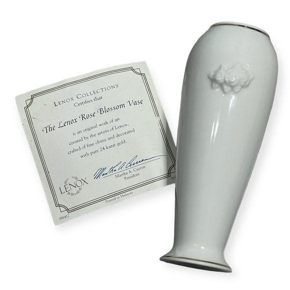 Lenox rose blossom bud vase limited edition Lenox Collections - Picture 4 of 6